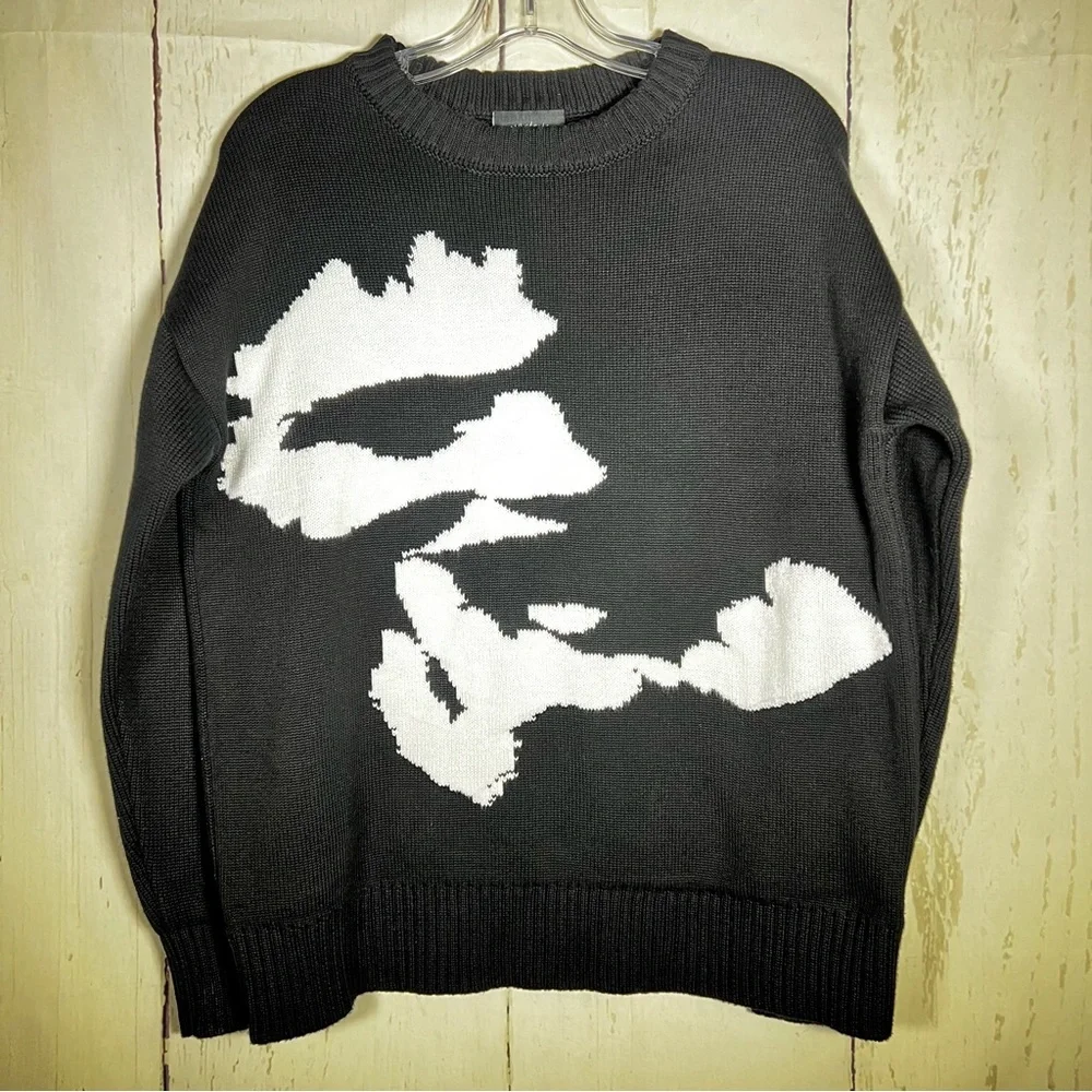 Strxngers Heavy Punk Graphic Crewneck Pullover Knit Sweater HTF RARE Size Small - Picture 1 of 10
